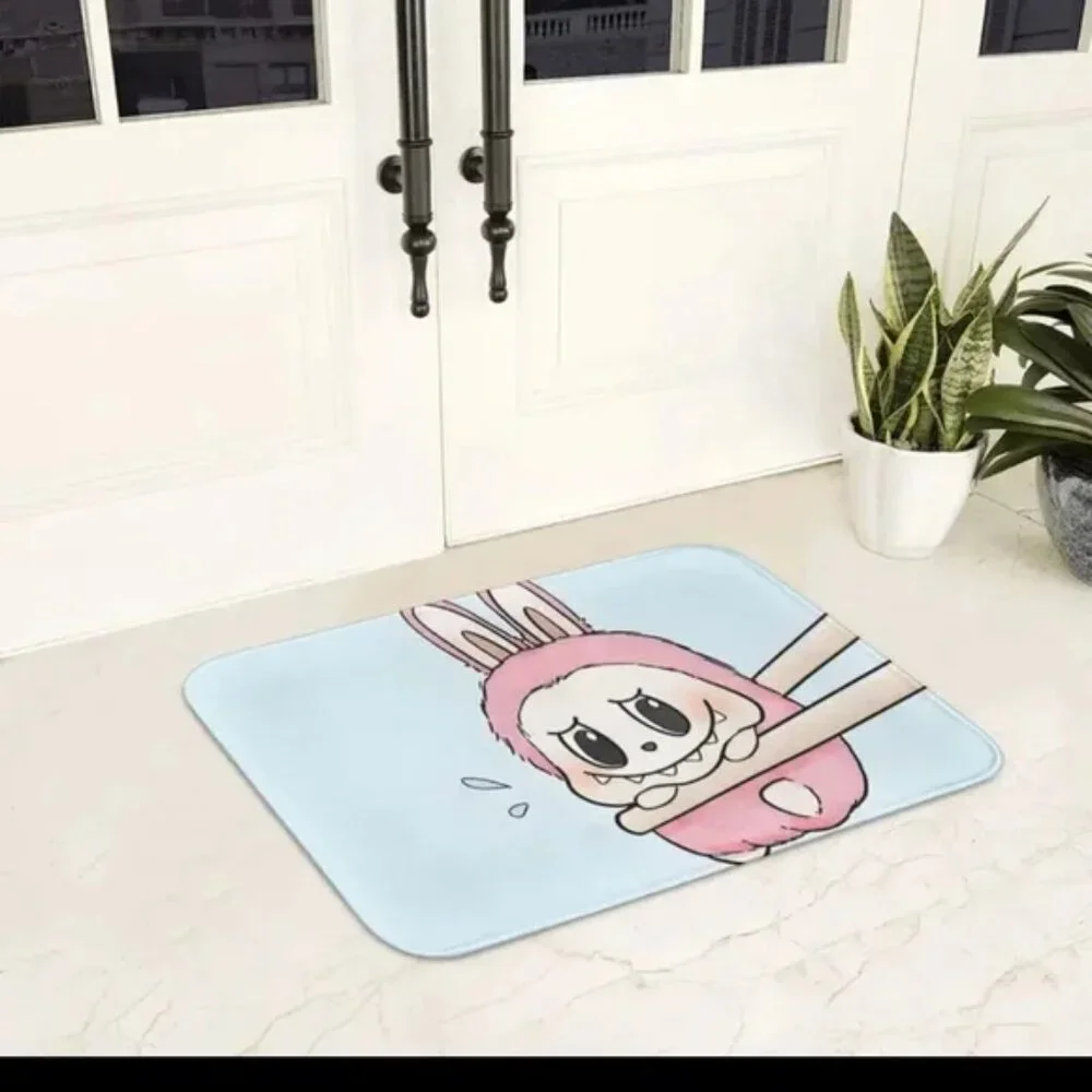 Labubu Cute Pink Floor Mat New
